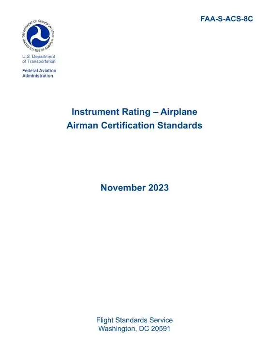 FAA ACS Instrument Rating Cover