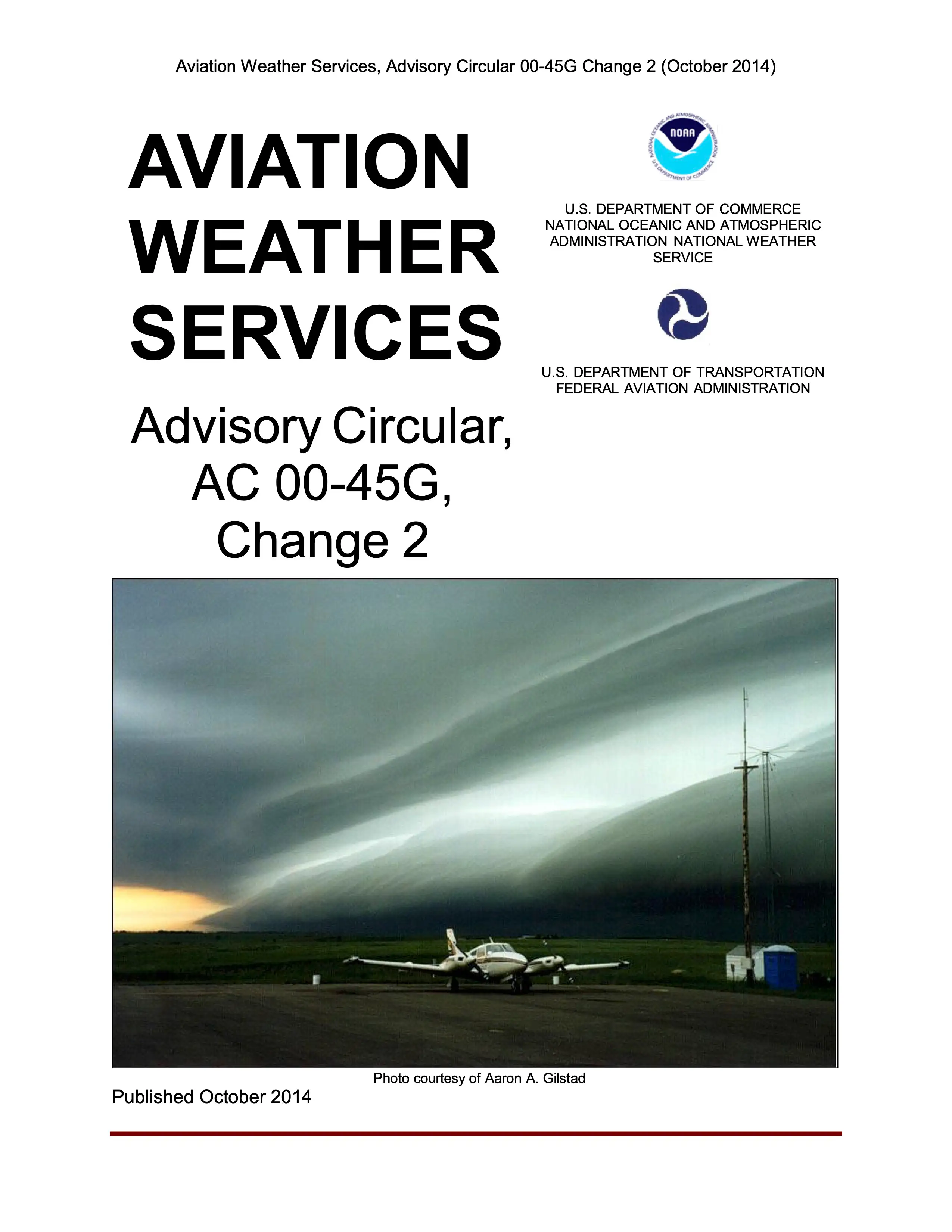 NOAA FAA Aviation Weather Services Cover