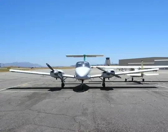 Piper training aircraft lined up on the ramp at Redlands Municipal Airport